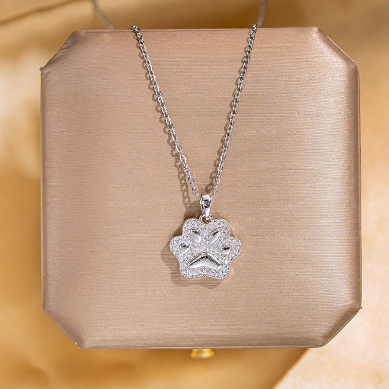 Golden Luxury Diamond Titanium Steel Necklace Women Fashion Slim Waist H Pendant Collarbone Chain