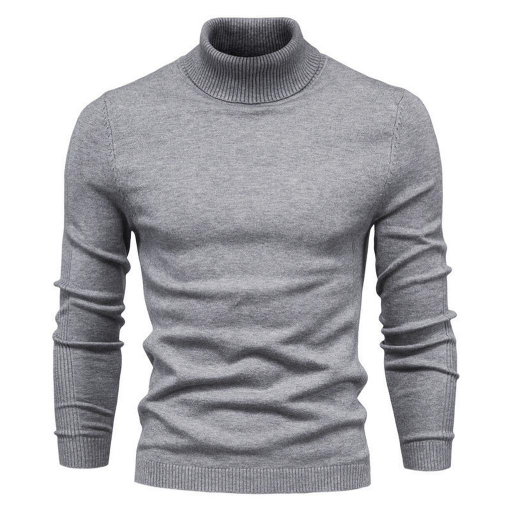 And Winter Thickened Warm Sweater Medium Collar Men's Multi-color Sweater