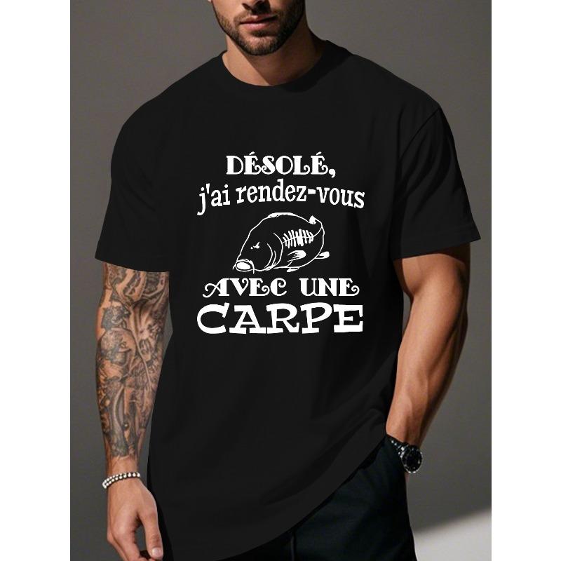 Funny French Humor Crinkle Plus Size Men s Casual Summer T-Shirt S чёрный
