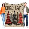 Cozy Merry Christmas Blanket Soft Throw for Couch Holiday Decor Lightweight Stylish Gift for Family and Friends Perfect for Wint