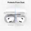 AHASTYLE PT68 2 PEÇAS Adesivo de Metal Níquel Para AirPods 4, Película Protetora Ultra Fina Anti-Poeira