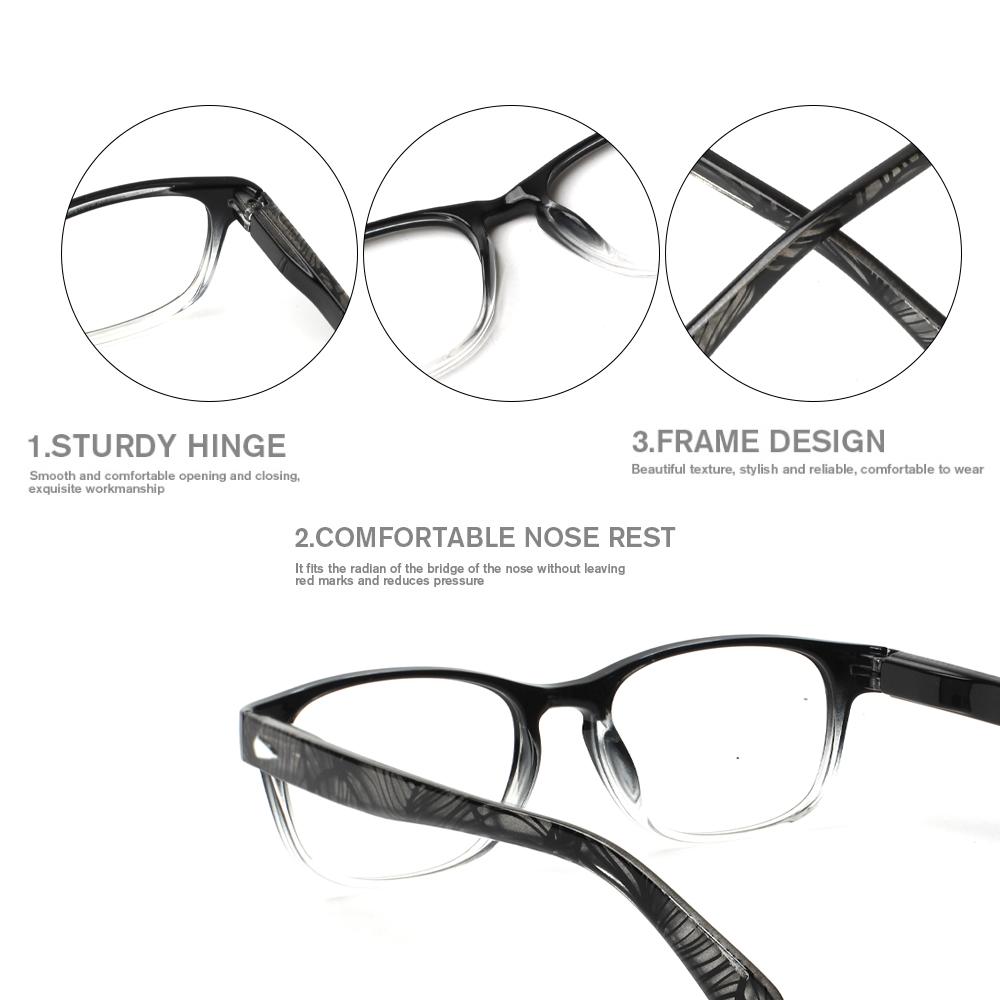 TUREZING Presbyopia Eyeglasses Diopter Eyeglasses for Ladies And Men HD Magnifying Lens Flexible Spring Hinge Professional Vision Correction