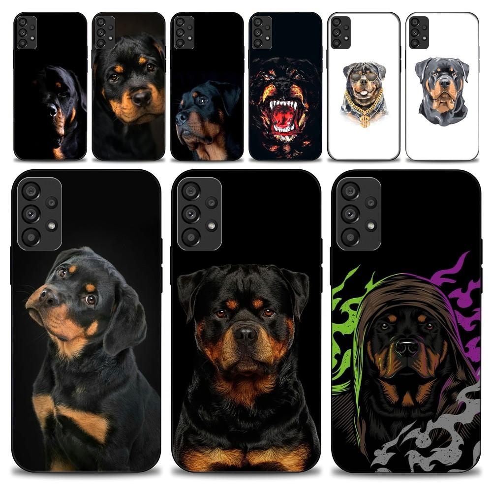 

Милый чехол для телефона с изображением собаки-ротвейлера для Samsung Galaxy S22 S23 Ultra S21 S20 FE Plus Note 20, мягкий чехол