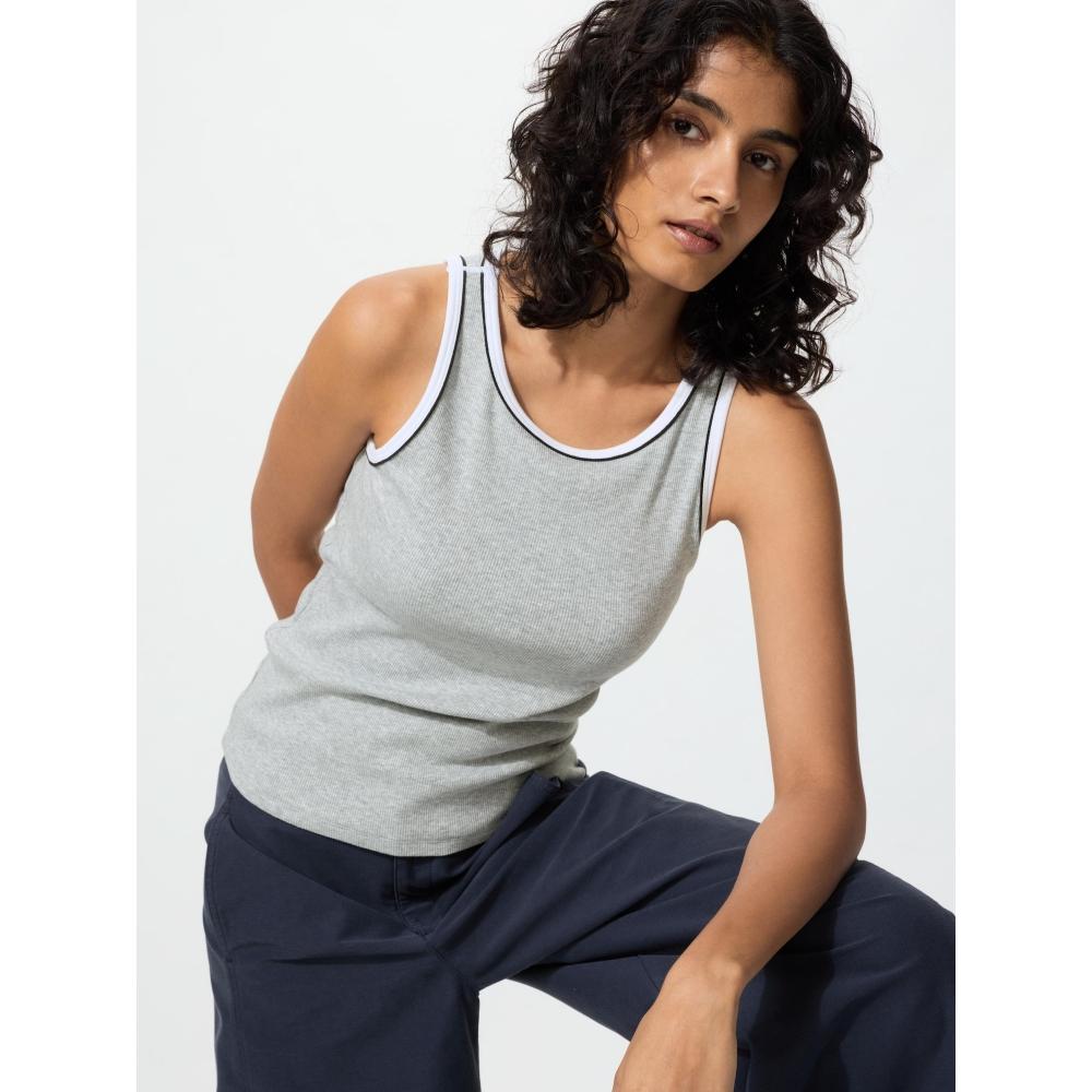 Uniqlo Japan Ribbed Bra Top American Sleeve