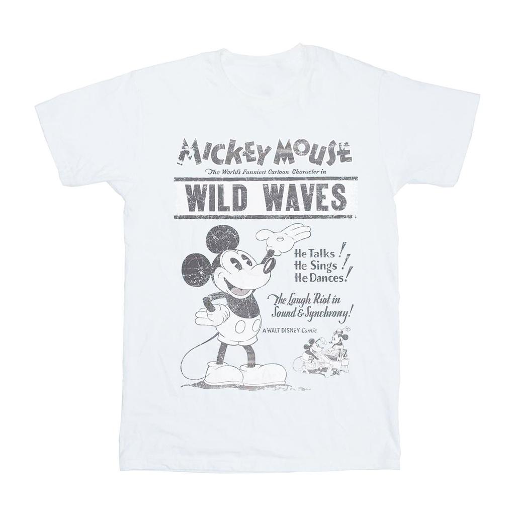 Disney Womens/Ladies Mickey Mouse Making Waves Cotton Boyfriend T-Shirt