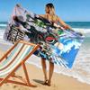 Name Custom Anime Mha Print Beach Towel, Large Soft Quick Dry Towel for Beach Camping Swimming