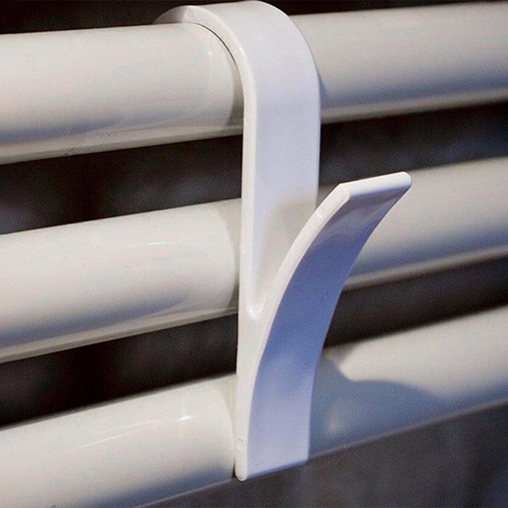 6-teiliger exquisiter Handwerks- und glatter Linienhaken ohne Bohren für beheizte Handtuchheizkörper-Kleiderbügelhalter