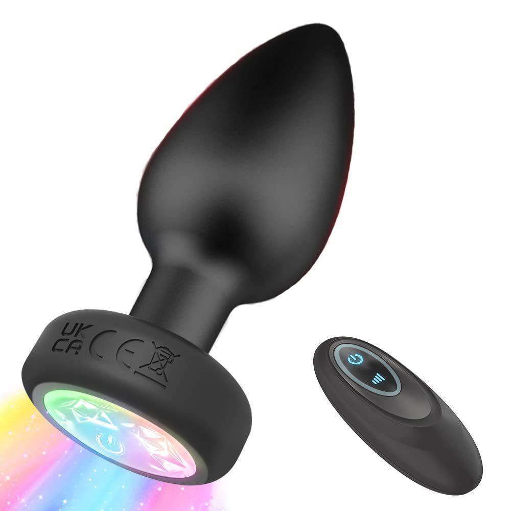 Remote Control Led Butt Plug Out Colorful Light Silicone Back Court Men and Women Prostate Sex Massage Vibrators