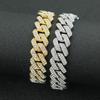 Hip Hop Alloy Cuban Link CZ Bracelet Unisex Fashion Personality Rap Streetwear Accessories Gold Plated Silver Anniversary Party