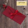 15/30 Pack Kraft Paper Envelopes with Ribbons, Invitation Envelopes for Festival and Party - Red