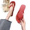 Flip-flops women's shoes wear black pinch slippers non-slip bathing beach seaside splint sandals