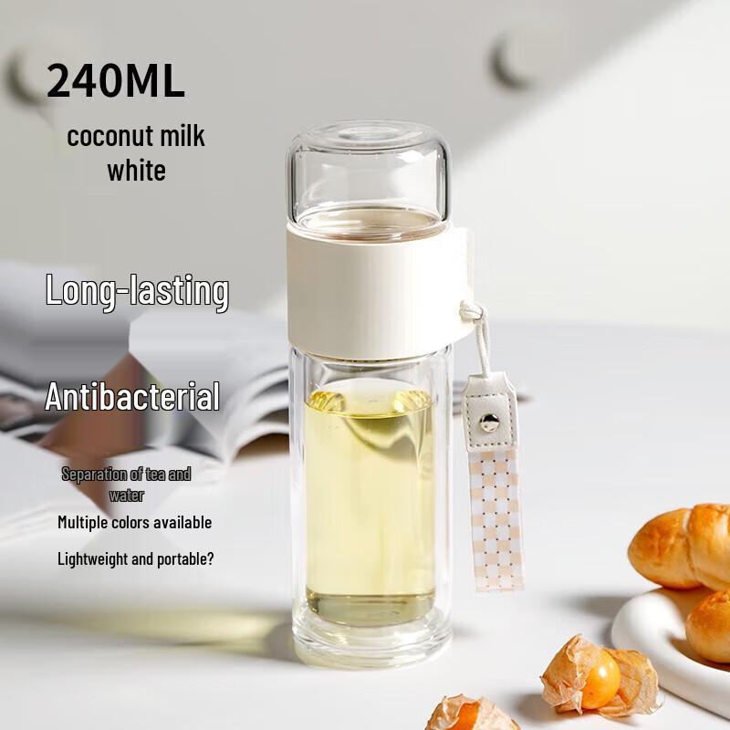 Fuguang Tea Master Double-Layer Glass Tea Infuser Cup