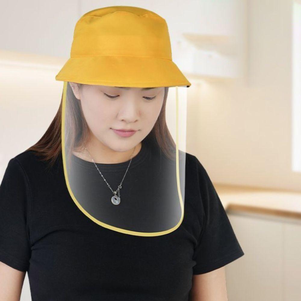 Full-Face Kitchen Oil Splatter Proof Mask Detachable Waterproof Cooking Protection Mask Hat Transparent Anti-Fog