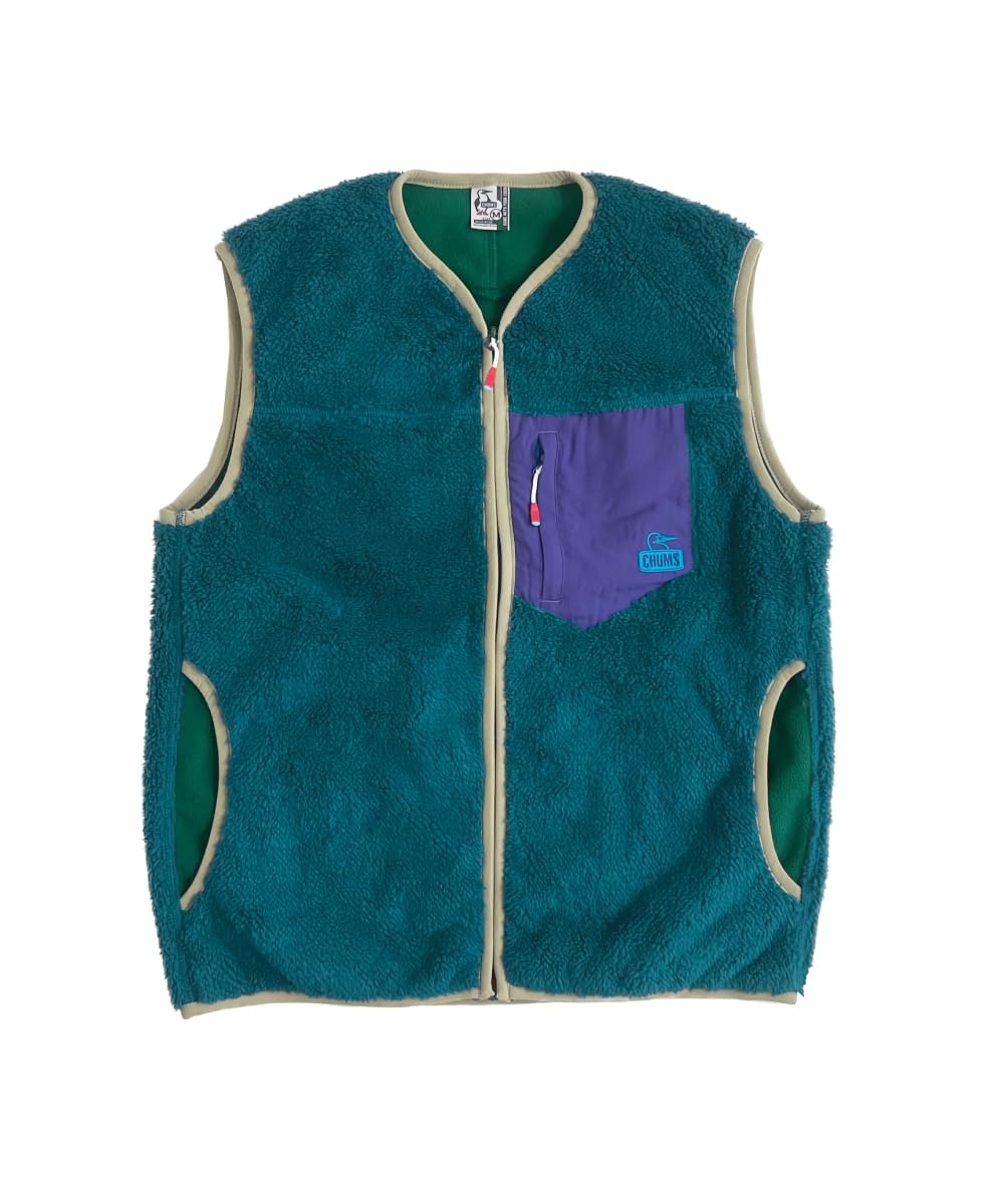 

Верхняя одежда Bonding Fleece No Collar Vest Dark Teal L [Chums] Мужская