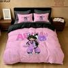 Aphmau Pattern Bedding Quilt Set Quilt Cover Pillowcase Home Birthday Gift(1 * Duvet Cover + 2 * Pillowcase, Without Core)