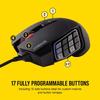 Corsair Scimitar RGB Elite Kabelgebundene MOBA/MMO Gaming-Maus 18.000 DPI 17 Programmierbare Tasten iCUE Kompatibel PC Mac PS5 PS4 Xbox Schwarz