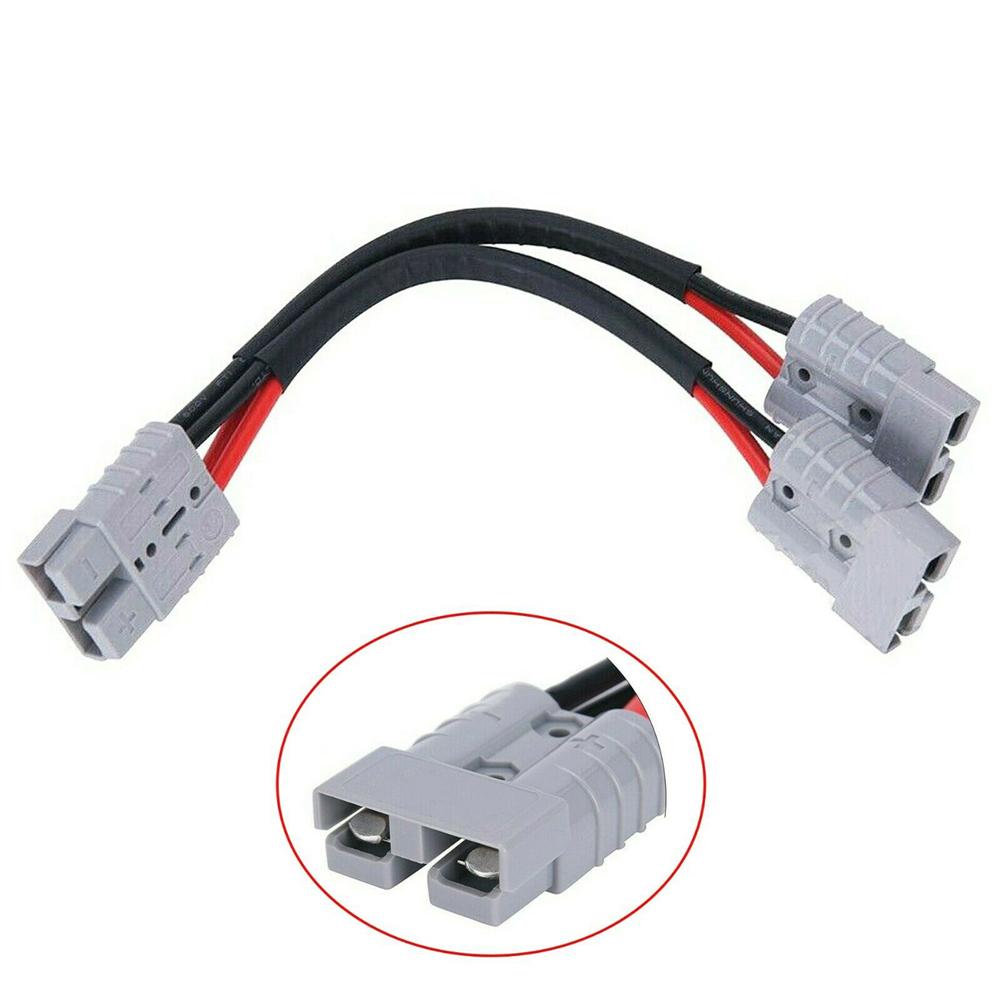 1 In 2 Forklift Charging Plug Power Connector 50A 12 AWG For Anderson Plug Connector Double Y Adapter 6mm Automotive Cable