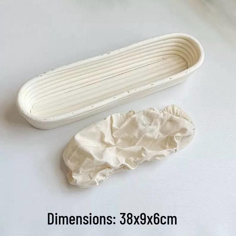 Coș European din Ratant Vietnamez pentru Fermentare - Instrument Rustic pentru Coacerea Pâinii