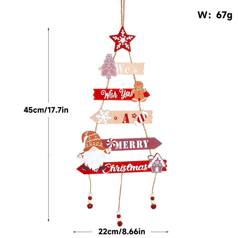 Weihnachtsbrief Anhänger Holzhandwerk Hängende Party Wanddekoration Türdekoration Szene Anordnung Requisiten Dekorationen Weihnachtsbaum