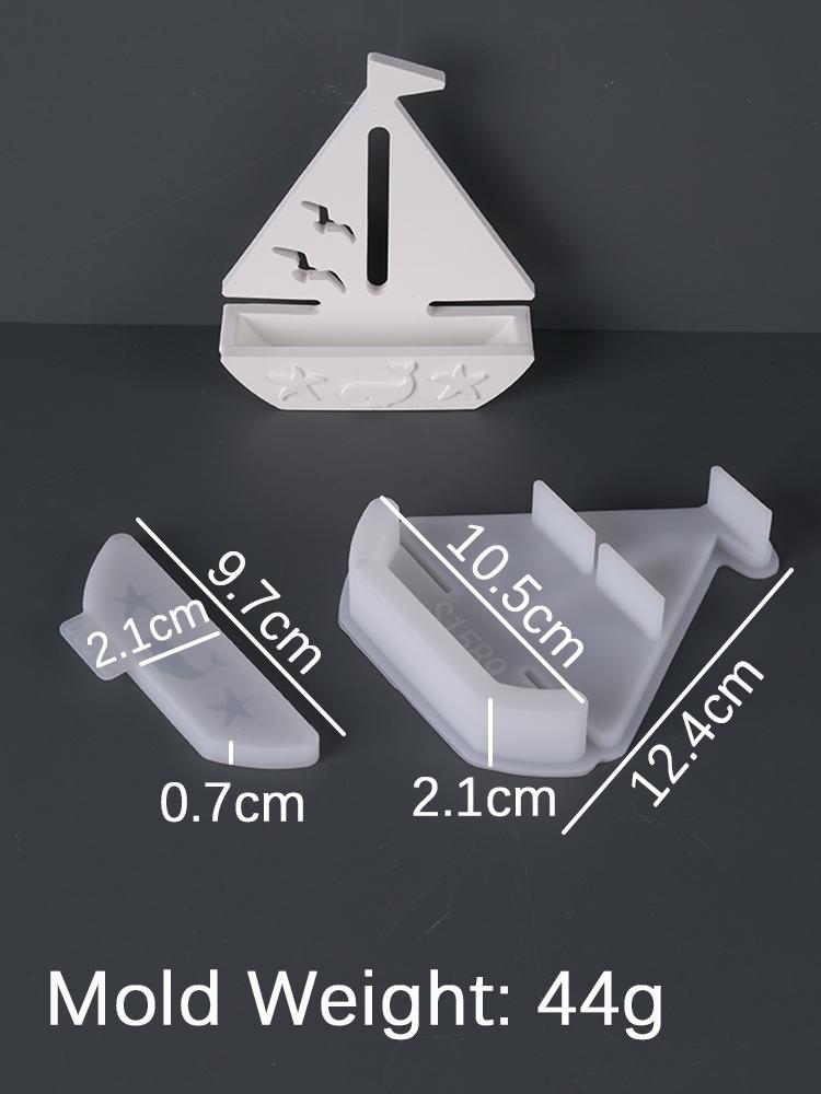 

Sailboat Ornaments Silicone Mold DIY Handmade Boat Shape Dried Flower Plug-In Plaster Concrete Resin Craft Casting Molds Home De
