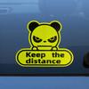 Reflective Car Decal, Distance Sticker, High Visibility Panda Sticker, Adhesive Car Accessories, Outdoor, Travel, Driving