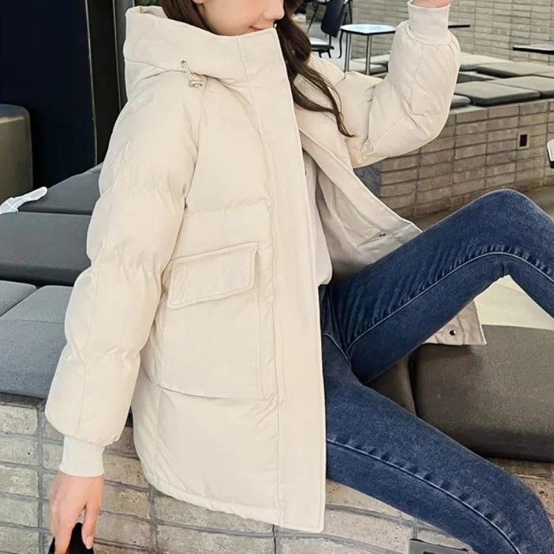 2023 New Women Winter Jacket Down Cotton Padded Jacket Hooded Parkas Long Coat Thick Warm Loose Parka Fashion Female Outwear