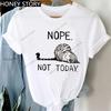 Women's Animal Panda Alpaca Print Loose T-shirt Aesthetic Graphic Top Summer Fashion Polyester Fabric Student Base Layer Shirt