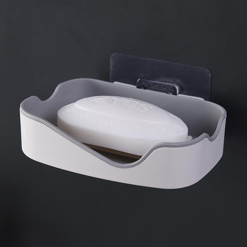 1Pc Soap Box Suction Cup Wall Mounted Soap Rack No Punching Soap Box Rack Household Creative Drain Portable Suction Cup Soap Box
