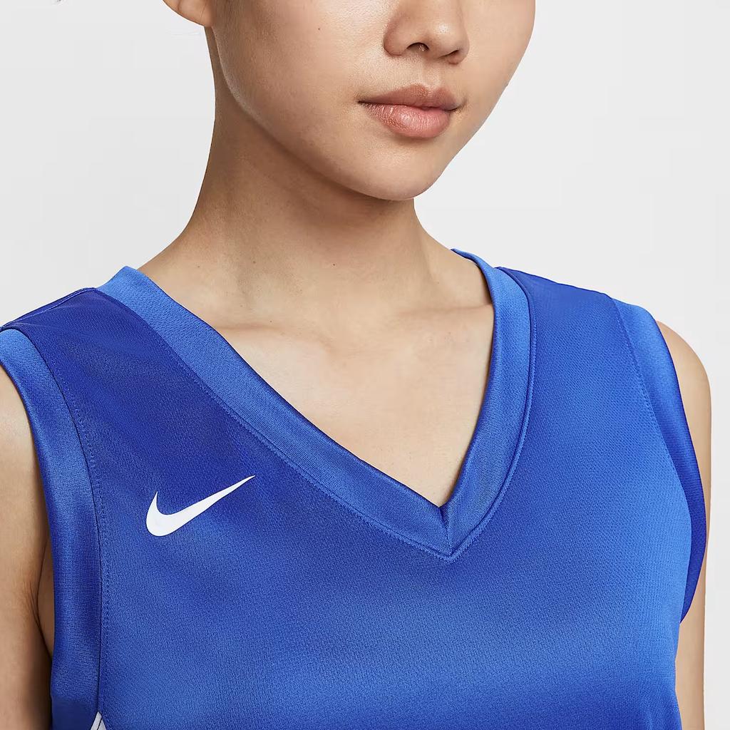 Nike Dri-Fit Elite Power Fashion Versatile Comfortable Solid Color Basketball Jersey Women Tops Blue IM9814-449