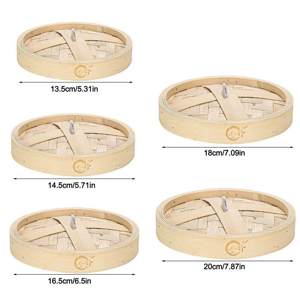 New Handmade Bamboo Steamer Stackable Large Capacity Steamer Basket with Lid Kitchen Cookware Cook Sticky Rice