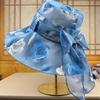 Women's Summer Mesh Bow Sun Hat: Foldable, Breathable, Large Brim for UV Protection