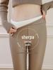 Women's High-Waist Lambswool Fleece-Lined Leather Pants: Slimming, Windproof, Warm Leggings