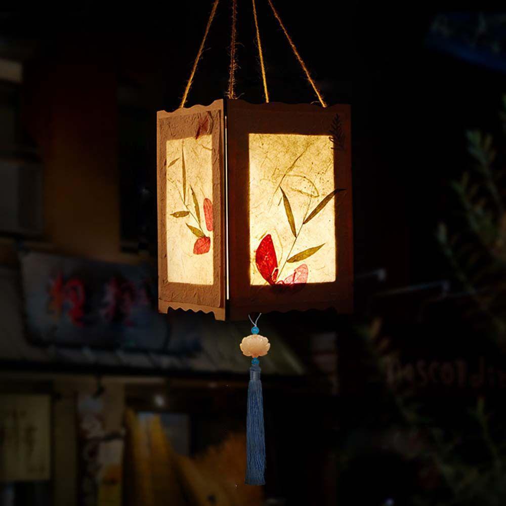 Holz Papier Chinesischer Stil Geschenk Lampe Laternen Anhänger Handgefertigte Laternen Party Dekoration Festival Laternenfest Dekorationen