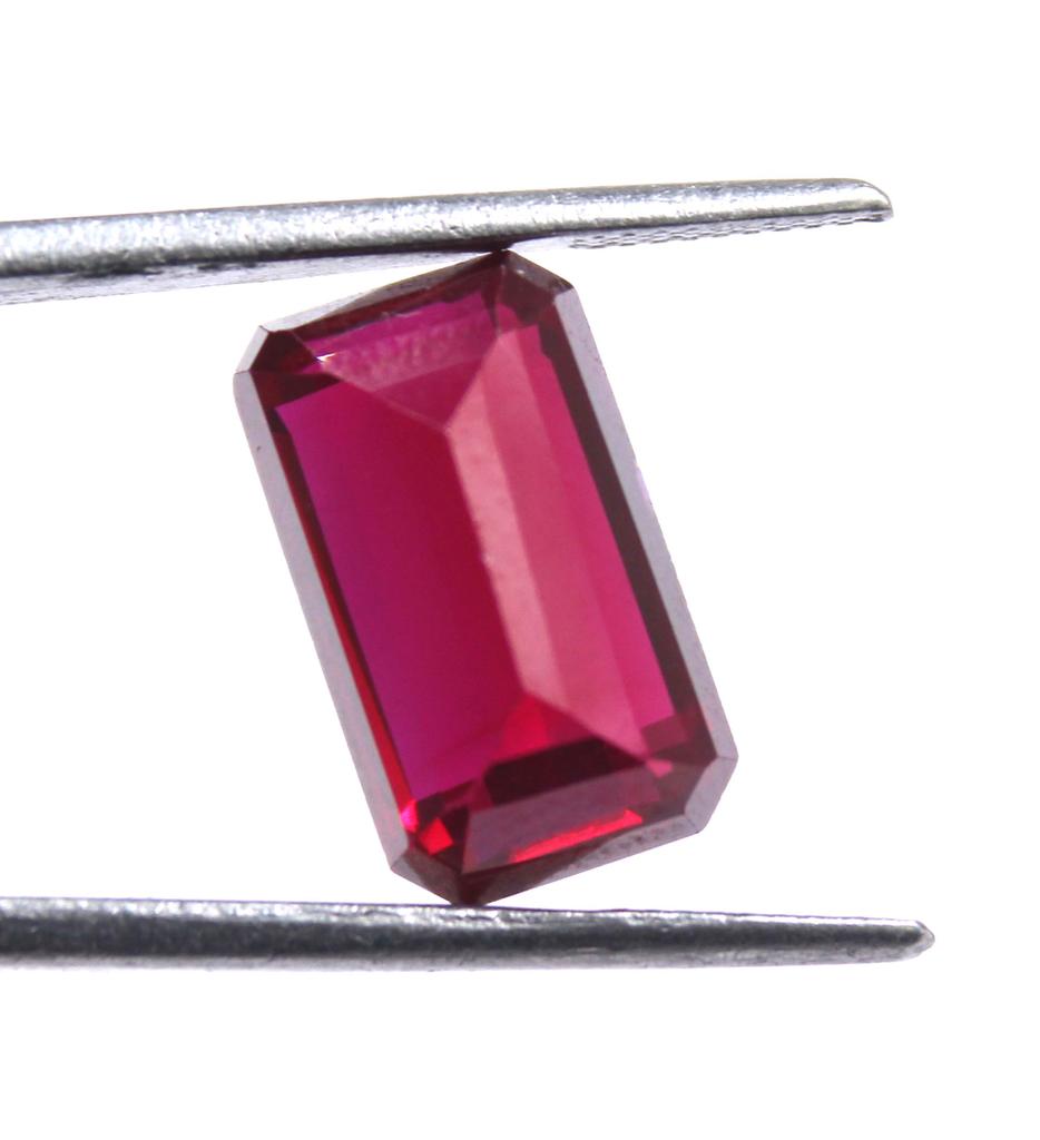 12.25 Carat Exclusive Emerald Shape Certified Burma Transparent Red Ruby Gemstone SN16