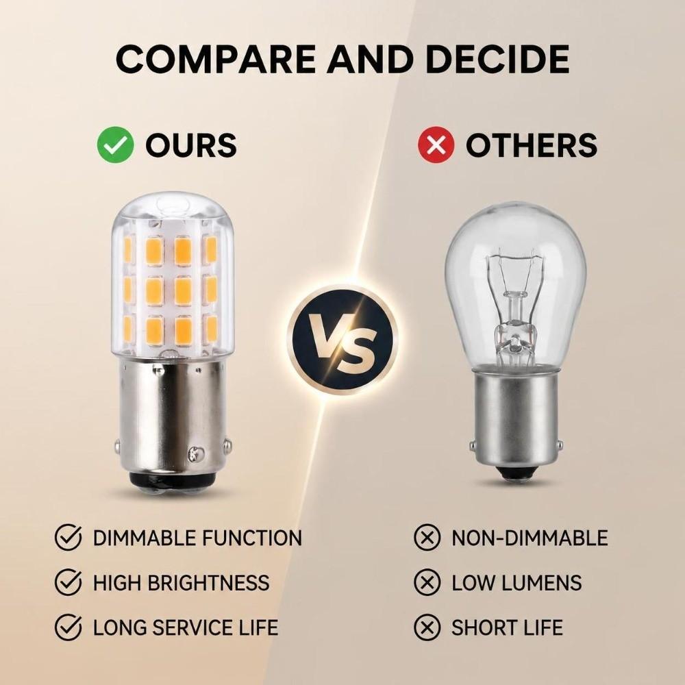 6 Pack 3W LED Bulbs AC/DC12V Brake Light Bulbs High Brightness LED Light Bulb  Boat