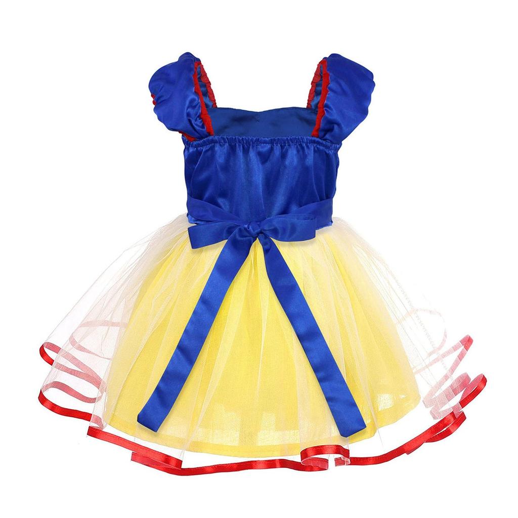 Princess Snow White Costume Cosplay Dress,Cotton/Tulle, Yellow, 1-2 Years, 90cm