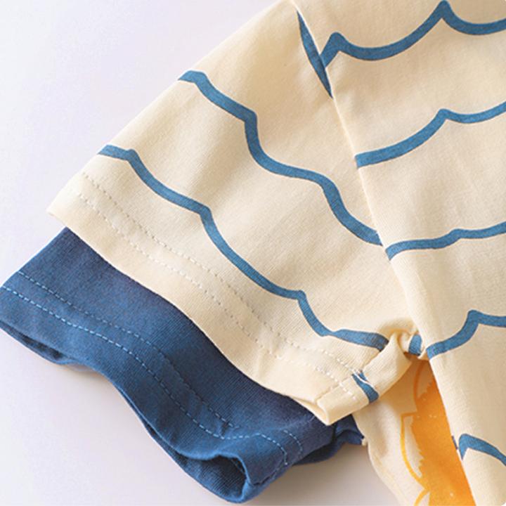 Dziecięcy T-shirt Letnia Sukienka Chłopcy i Dziewczynki Dziecko Dzieci Letni Top z Krótkim Rękawem Casualowy Krótki Rękaw