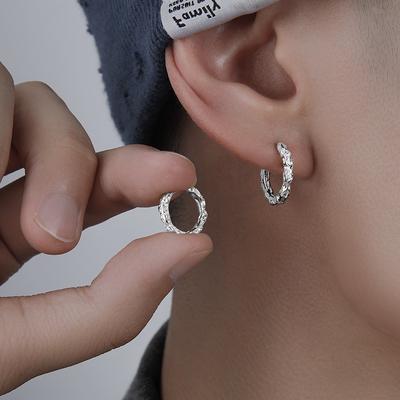 Earring - Characteristic and Sophisticated Men's Earrings - Irregular Shape - Men's Uncommon Jewelry - Simple Design