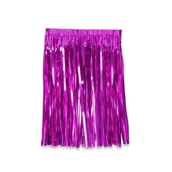 Yousheng Folia Brokatowa Peruki i Kostium Karnawałowy Disco Tematyczne Frędzle Strój z Elastyczną Talią Metaliczne Cosplay Akcesoria do Tańca