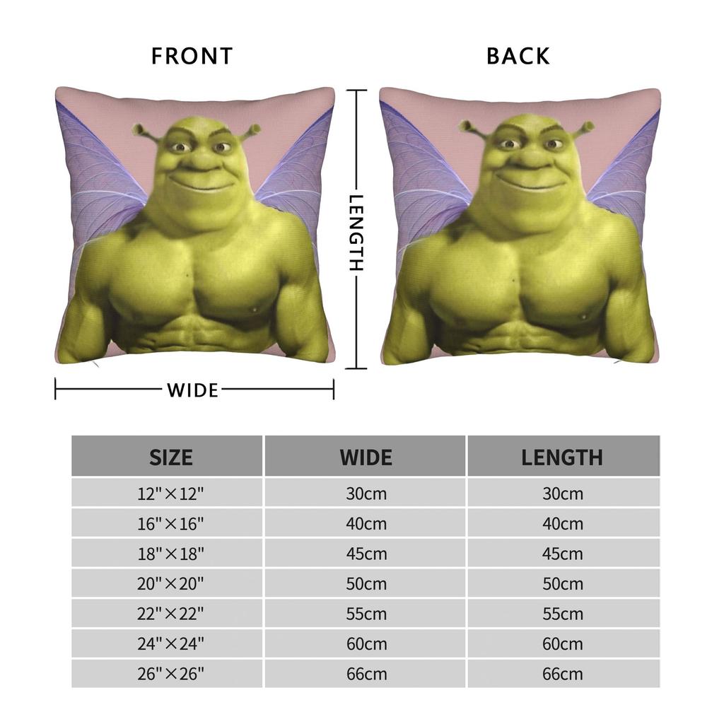 Polštářový potah Shrekův vtipný polštář Vlastní potah na polštář Novinka Povlak na polštář na pohovku ložnici domácí dekorace