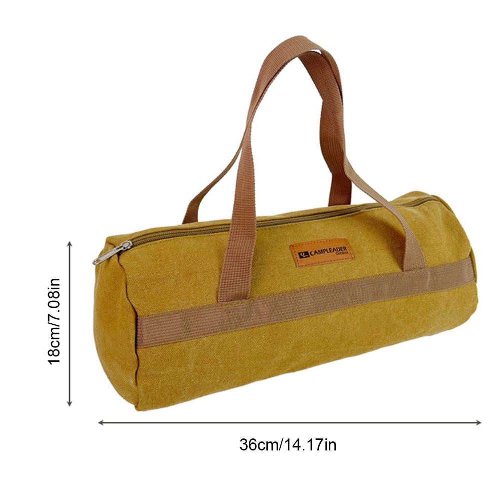 Camping Tools Storage Bag Large Capacity Cylinder Tent Stake Bag Lightweight Tent Peg Ground Nail Holder Bag for Outdoor Camping