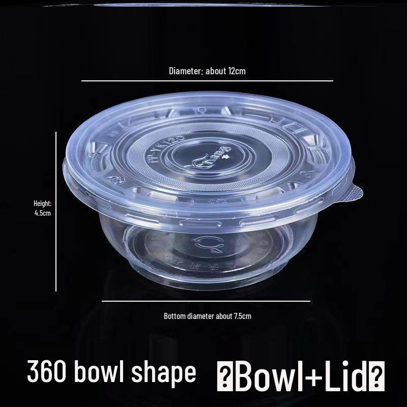 Durable Clear Disposable Plastic Bowl - High Temp Resistant, Perfect for Home & Commercial Use, No Lid Required