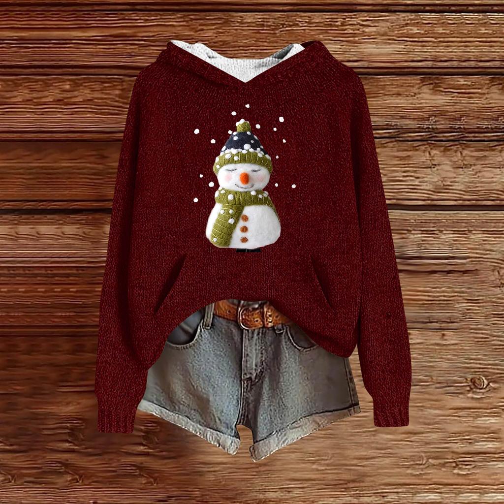 Sweatshirts For Women Knit Sweater Cute Shirt Fall Pullover Hooded Sweatshirt