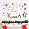 Christmas Merry Window Stickers Xmas New Year Decor Decals Santa Reindeer Claus