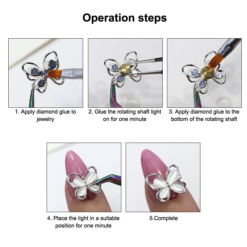 5 Stück Drehlager 11 Größen Maniküre Drehendes Schmuckzubehör Cartoon Universal Drehlager Drehbarer Transferkugel