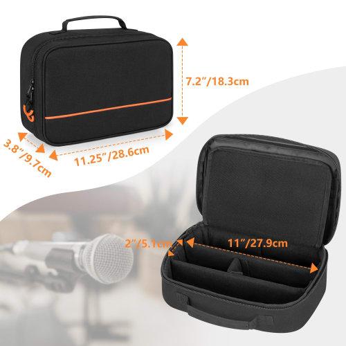 Trunab Microphone Case for 3 Microphones, Microphone Storage Bag