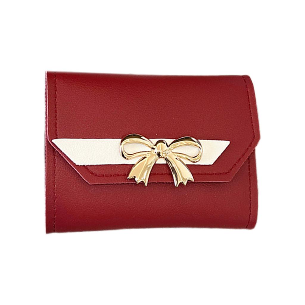 Mehrschlitz-Geldbörse für Damen Mädchen Ausweishülle Clutch Bag Dreifach Kreditkartenhalter Münzfach Kleingeldbörse Tragbar