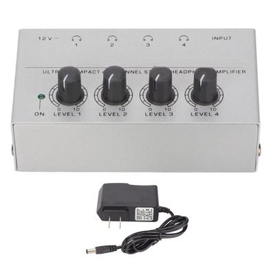 HA400 Ultra Low Noise Headphone Amplifier Ultra Compact 4 Channel Stereo Headphone Amplifier