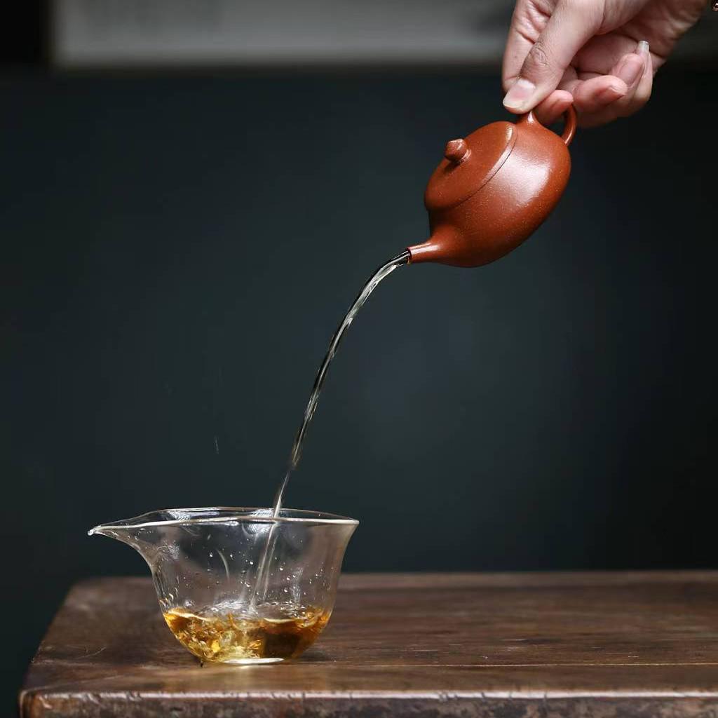 80cc Authentic Yixing Zisha Teapot, Red Jiangpo Coarse Sand, Small Capacity Kung Fu Tea Pot for One Person