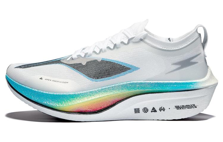 Li Ning Feidian 4 Elite Амортизация Скользкие Устойчивые к истиранию Дышащие Низкие Беговые кроссовки Унисекс Белый ARMU007-14 46